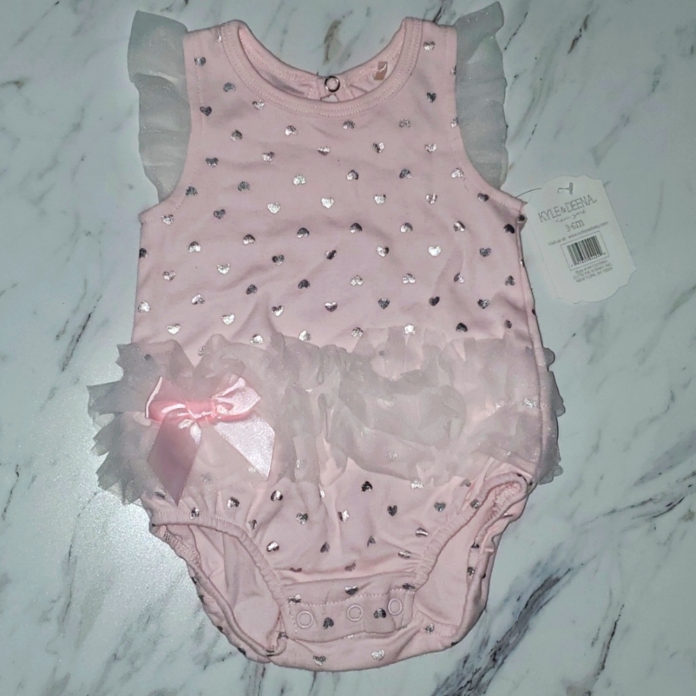 Adorable Pink and silver Onsie
